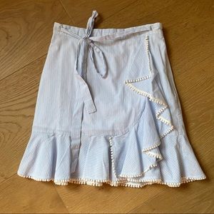 Blue and white striped Skirt